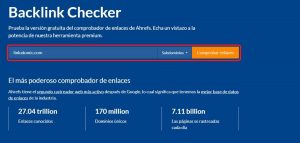 Herramientas para Webmasters Backlink Checker de Ahrefs