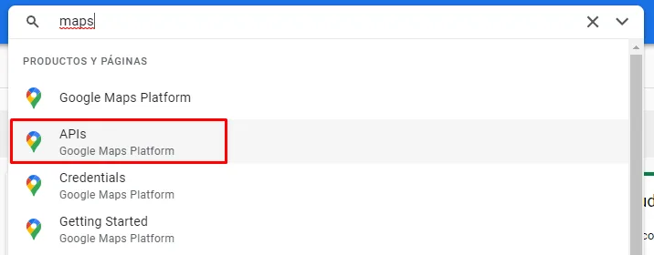 APIs de Google Maps Platform