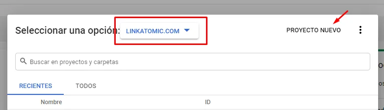 Crear un proyecto nuevo en Google Cloud Platform
