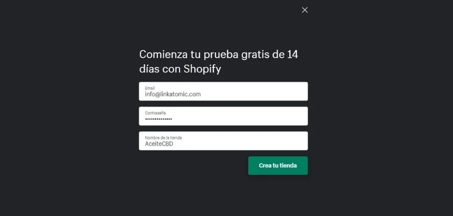 Prueba de Shopify gratuita