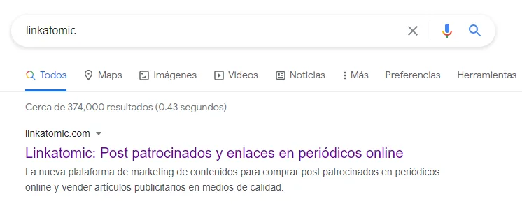 Búsqueda por marca en Google