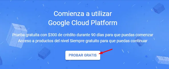 Registro en Google Cloud Platform