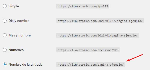 Configurar urls amigables en WordPress desde Enlaces Permanentes